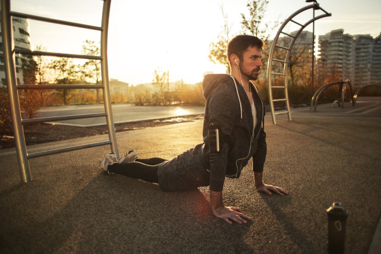 stretching